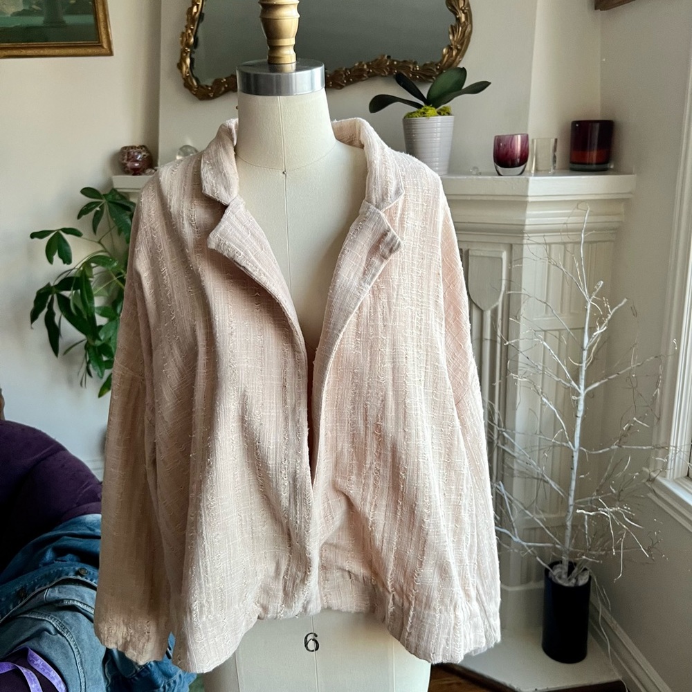 FREE PEOPLE • cotton textured slouchyJacket.